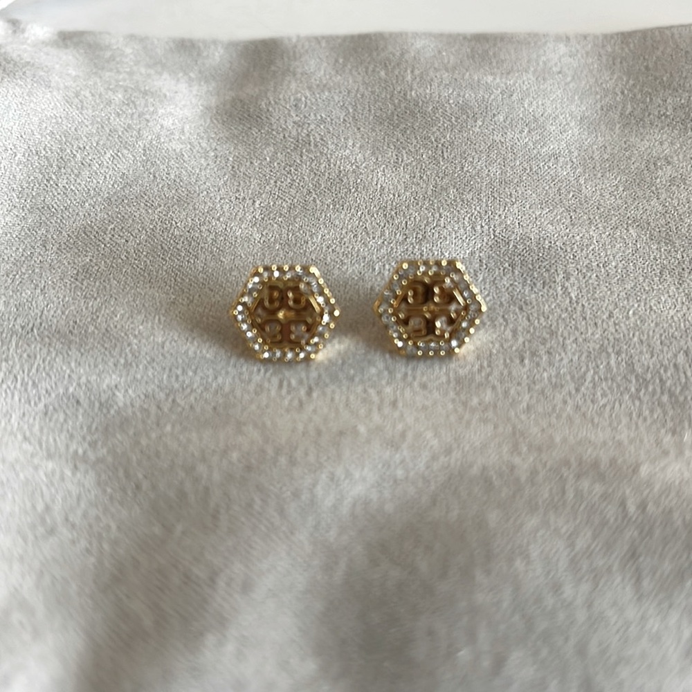 Tory Burch gold stud earrings
